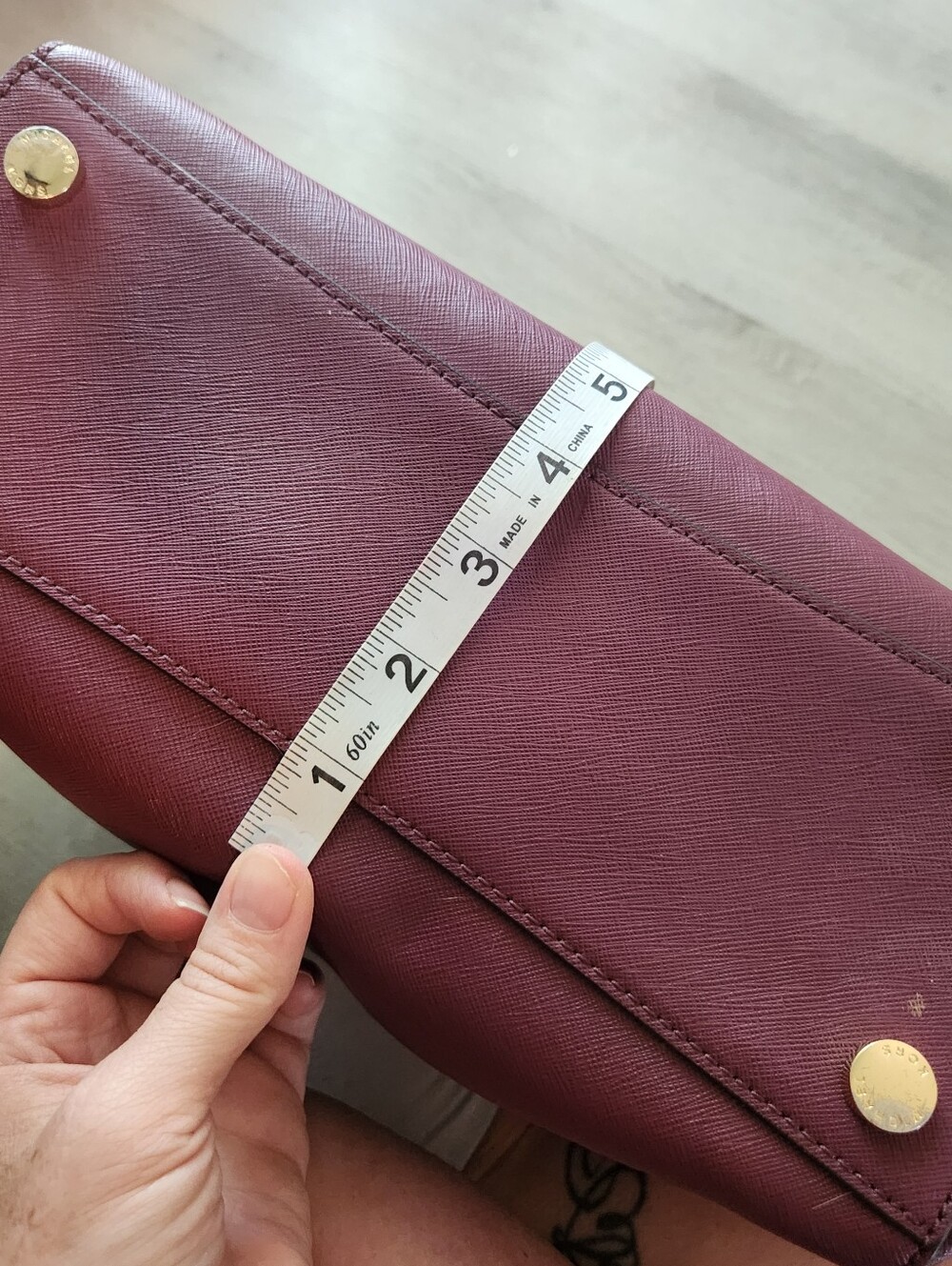 Michael Kors Hamilton Traveler tote purple glam corporate rock edgy business - Picture 10 of 14